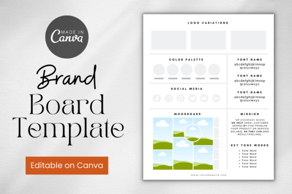Download Brand Board Canva Template, Branding Kit - Canva template Collection