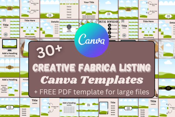 Download Creativefabrica Listing Canva Templates - Canva template Collection