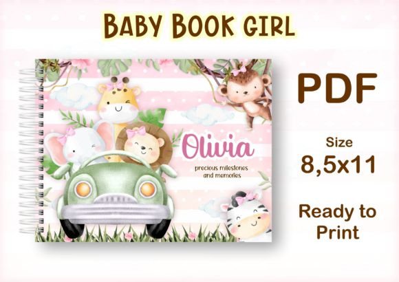 Download Baby Book Girl - Safari - Premium Resources