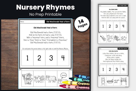 Download Nursery Rhyme Story Worksheets - No Prep - Nursery rhyme Collection