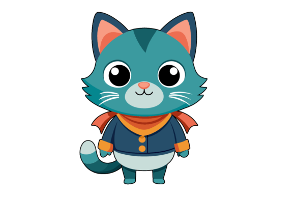 Download Cute Cat Vector Sticker, Cute Cartoon - Premium Resources