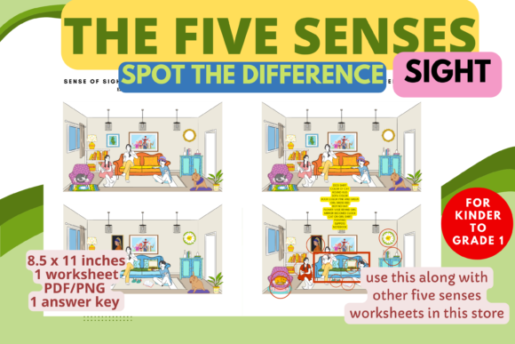 Download Sense of Sight : Spot the Difference K-1 - Premium Resources