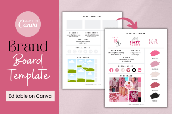 Download Brand Board Canva Template, Branding Kit - Canva template Collection