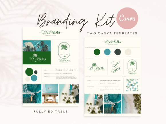 Download Brand Board Canva Template Kit Green - Canva template Collection